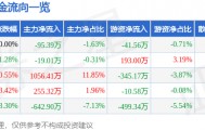 股票行情快报：新五丰（600975）4月10日主力资金净卖出95.39万元